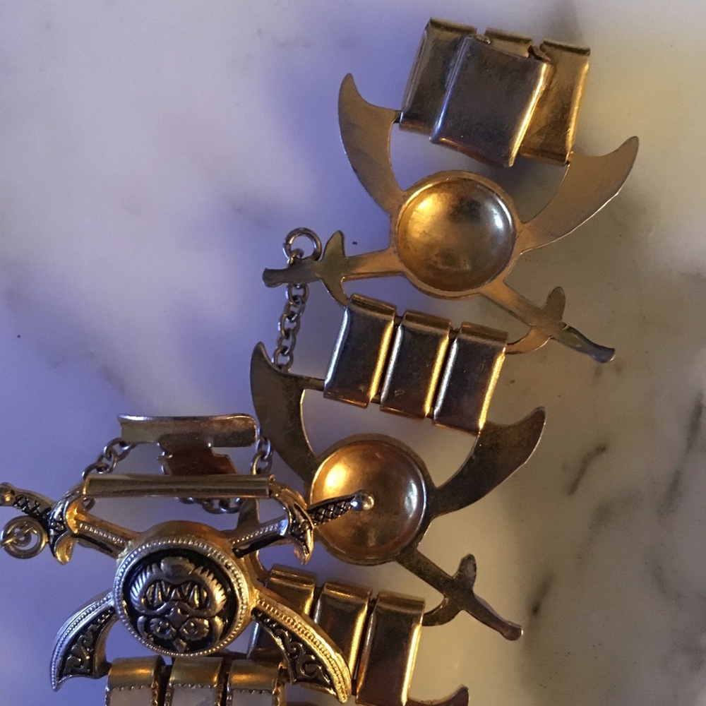 Vintage Damascene Gothic Monster Bracelet - Picture 6 of 8